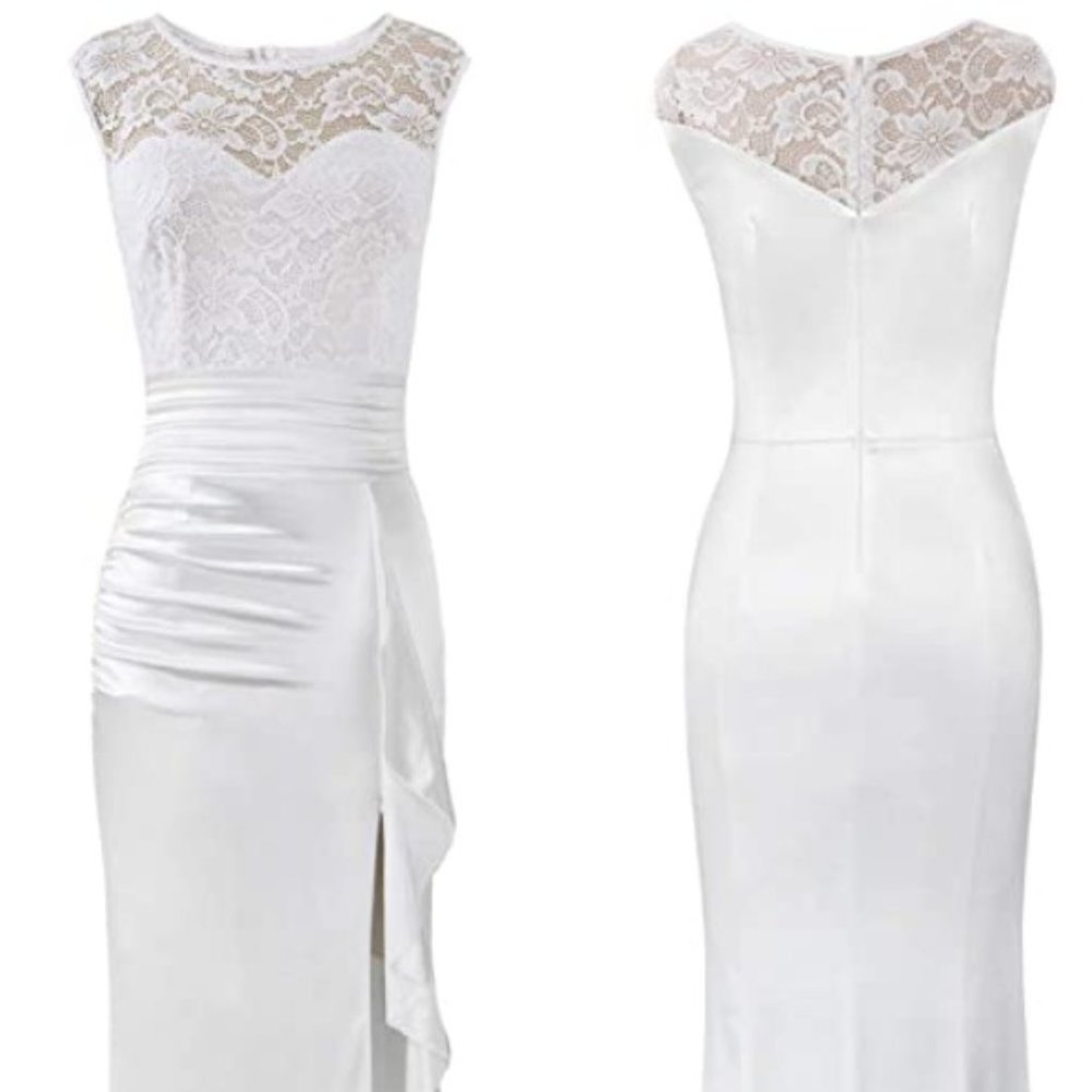 Sexy Bridal Gown, Ivory Sheath gown NEW w/tags